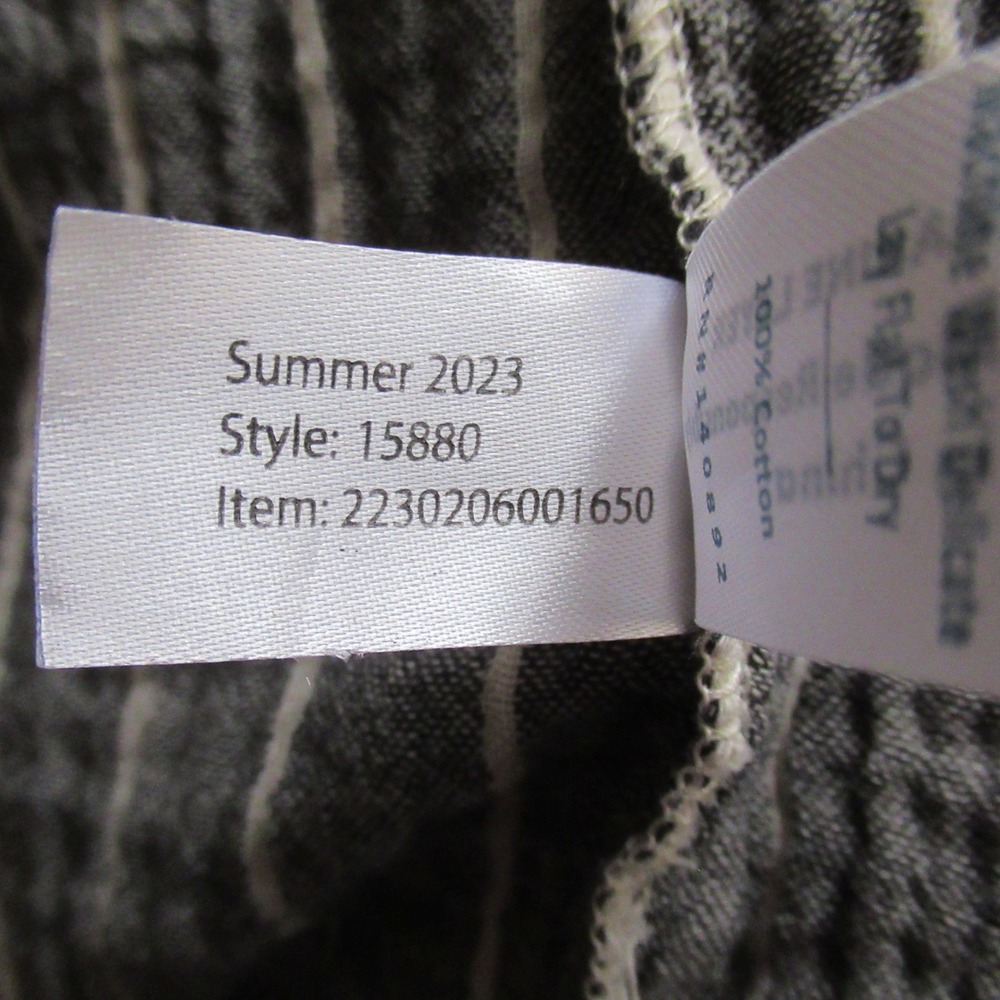 Marine Layer Dress M Corrine Maxi Gray Stripe 100% Cotton Boho Peasant Beach - Picture 8 of 9